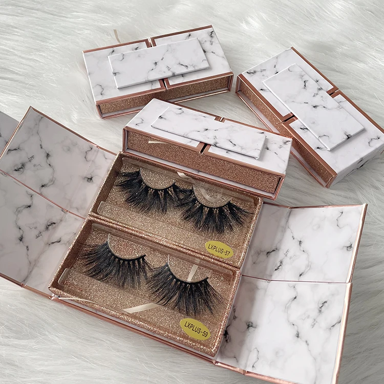

wholsale custom logo natural fluffy luxury 3d 5d 25mm false 100% lash vendor mink eyelash, Natural color