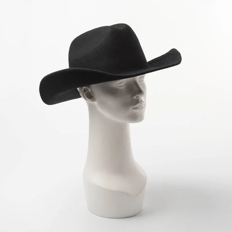 Best Selling Wool Felt Black Promotional Design Your Own Cowboy Hat