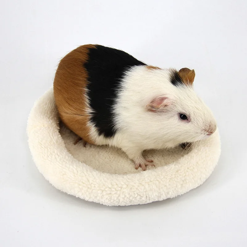 

Multi-Colors Soft Fleece Mini Pet Round Nest Mat Hamster Comfortable Nest Warm Winter Bed Pet Supplies, As picture