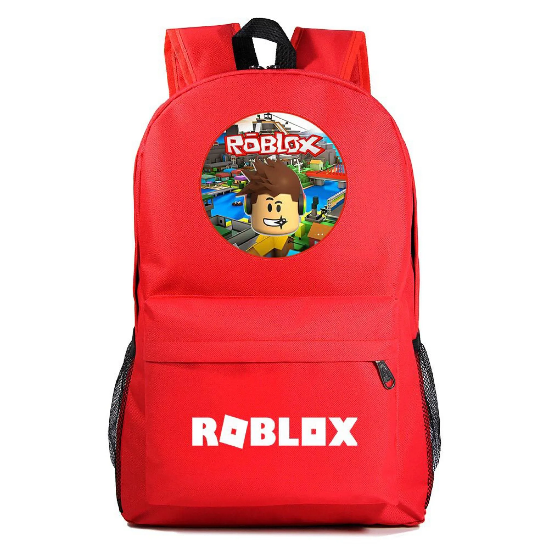 

High quality Roblox Robux Rucksack fashion girl colourful backpack mochila impremeable color rojo, Pantone