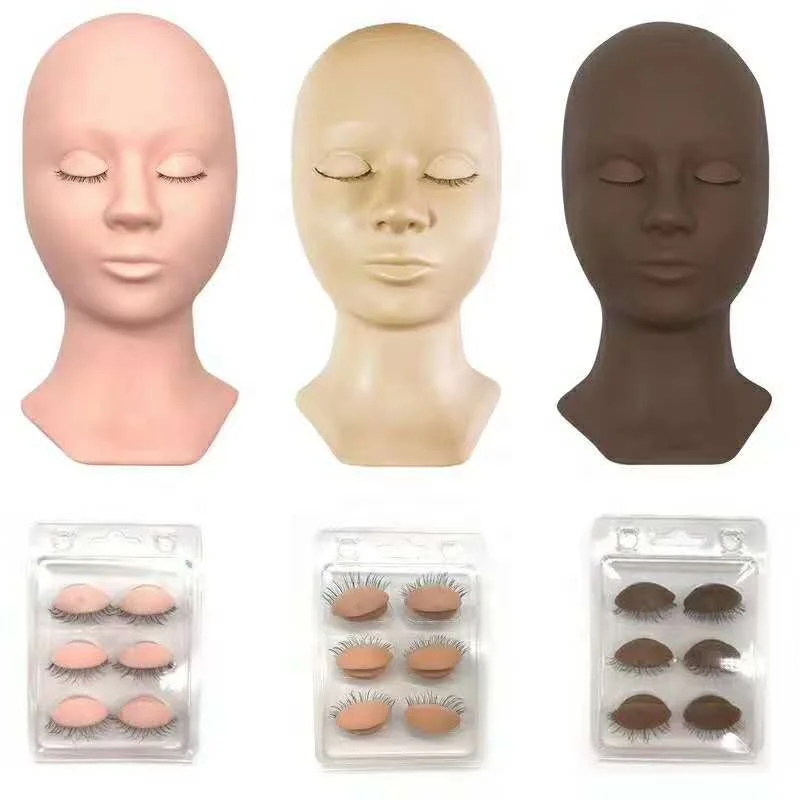 

2021 realistic practice mannequin head Factory sale realistic practice tool silicone beauty facial massage dummy head model