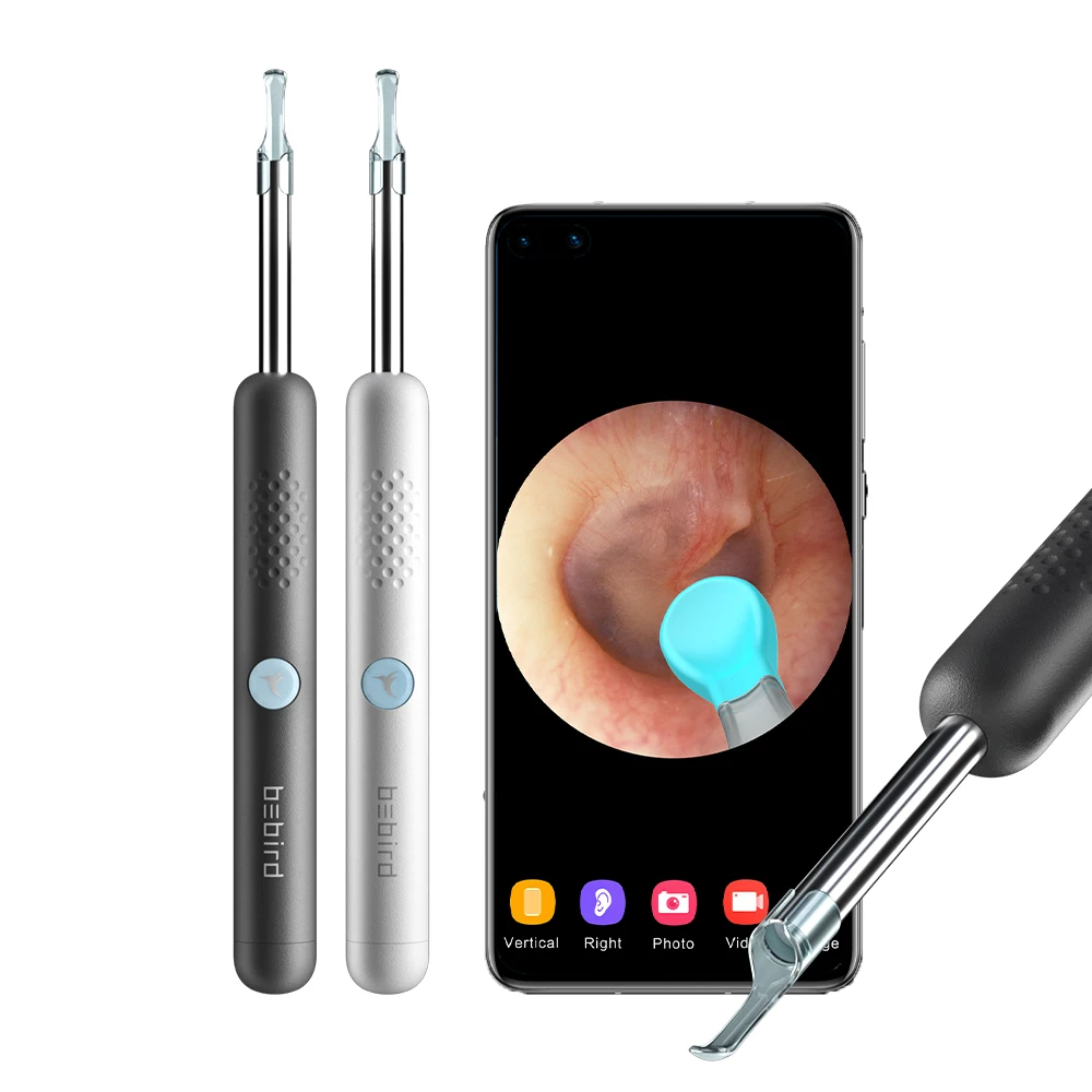 

2021 new trending wifi ear endoscope bebird R1 ear cleaner with micro camera 1080P 3 million Pixels, Black, white
