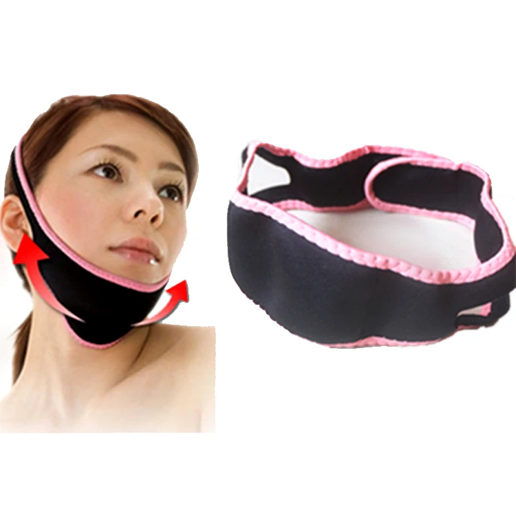 

Double Chin Reducer Facial Slimming Strap Reusable V line Mask Facial Slimming Strap, Black