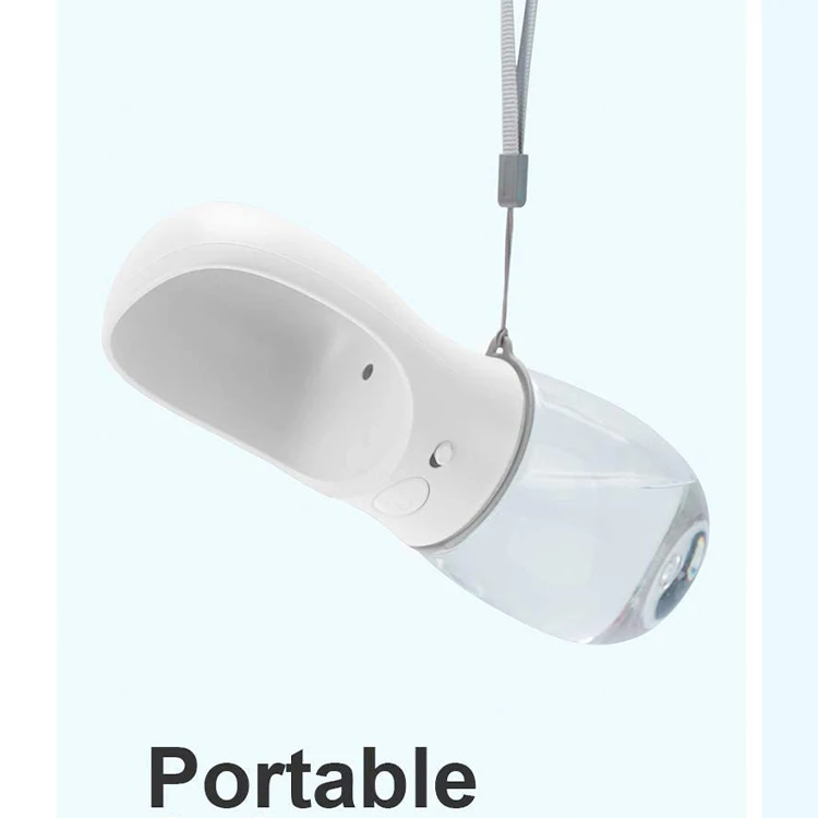 

Wholesale Walking Portable Plastic Travel Dispenser 550Ml Pet Dog Water Bottle With Cat Ears, Customized color