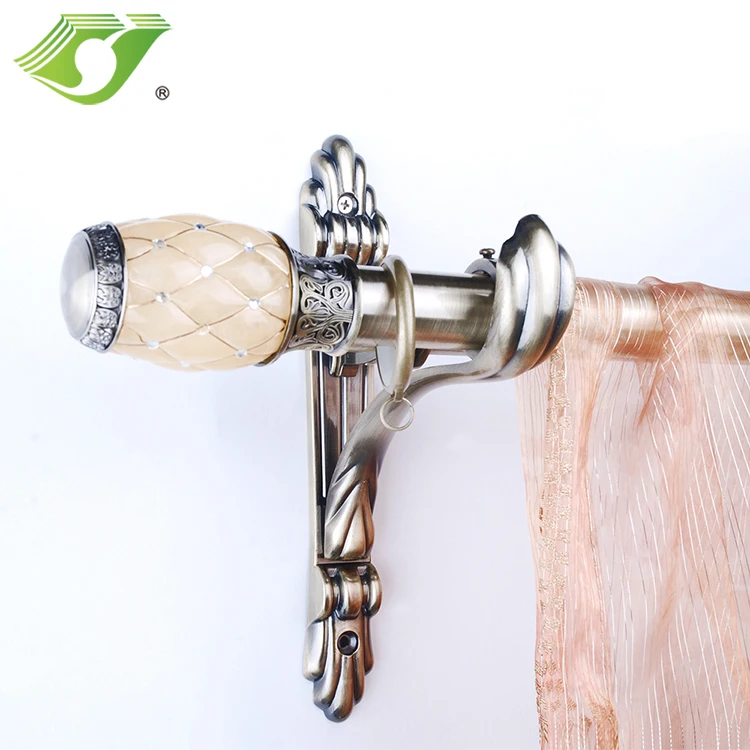 Custom Luxury Resin Finials Decorative Hot Sale Swivel Curtain Rod Finials Resin Curtain