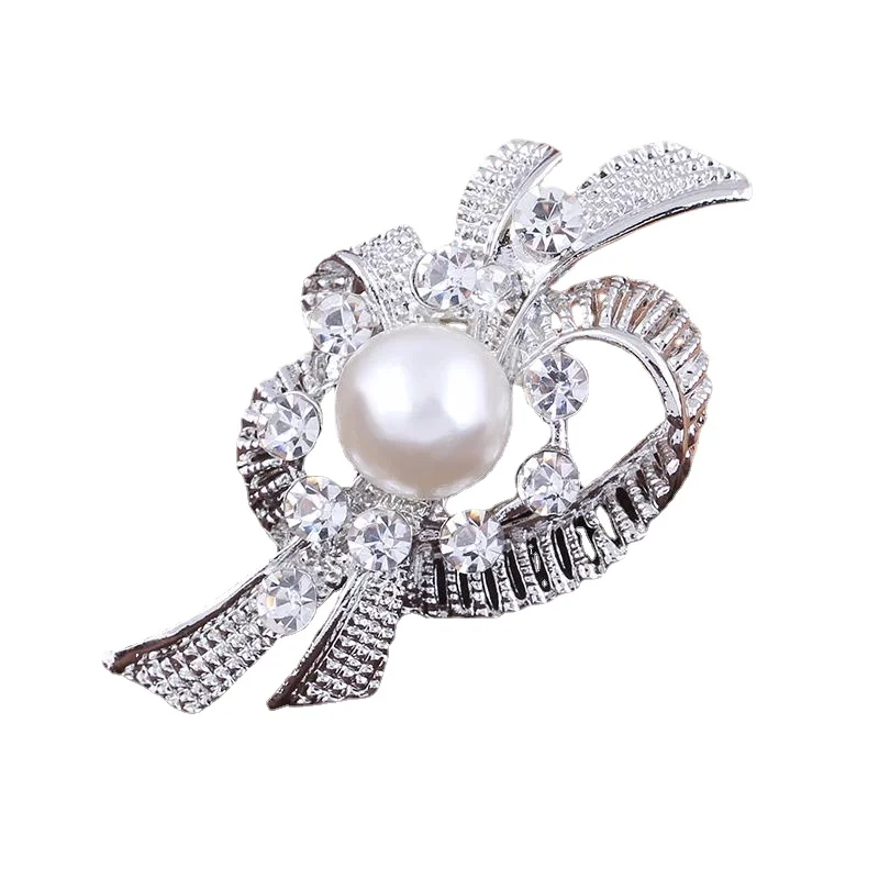 

Many Styles Small Rhinestone Flower Silver-color Simulated Pearl Brooches for Women Brooch Pins Jewelry Accessories