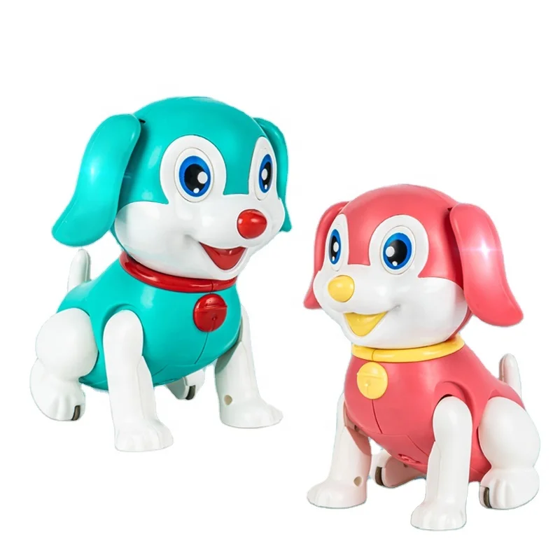 

Creative Children Toy Dog Electric Vocal Walking Jump Moving Ears Glowing Robot Puppy