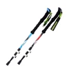 Three-section straight handle trekking pole whosale camping hiking alpenstock Snow leopard series 1E674K aviation carbon fiber