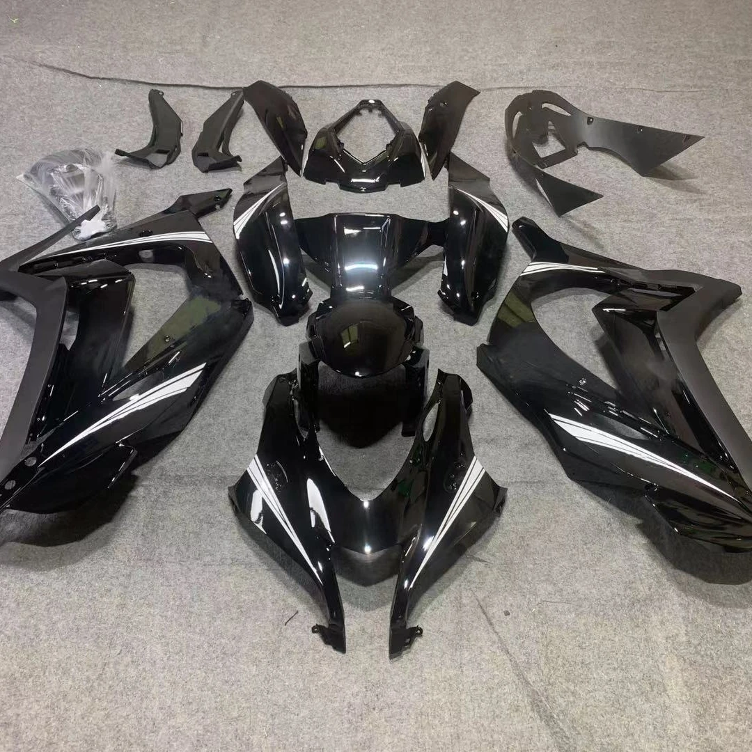 

WHSC Band Motorcycle Fairing Kits For KAWASAKI ZX 10R 2013-2016 Fairing Kit Painted With Gloss Black Black, Pictures shown