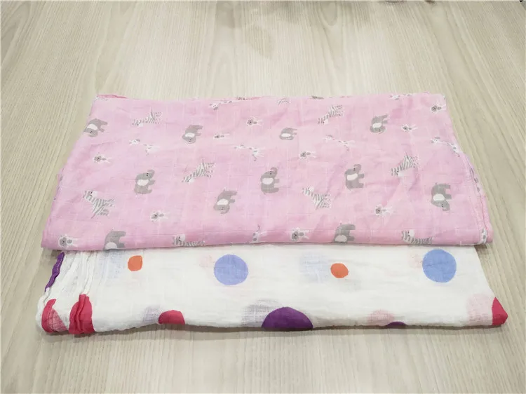 2 Layers Gauzes Muslin Baby Blanket 100 Cotton Muslin Infant Blankets