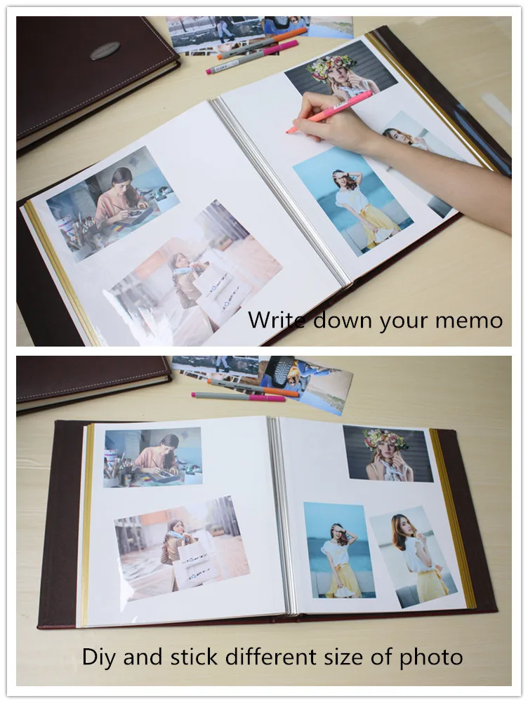 thumbnail image 2 of JIPONI Labrador Retriever Photo Album - Leather Cover Scrapbook For 4x6 5x7 6x8 Photos, DIY Memory Book 2 of 12