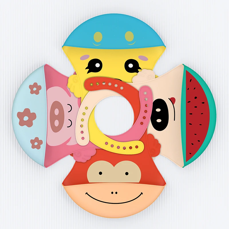 

Baby Bibs Waterproof Silicone Bib Baby Feeding Baby Scarf Cartoon Aprons, Multi color