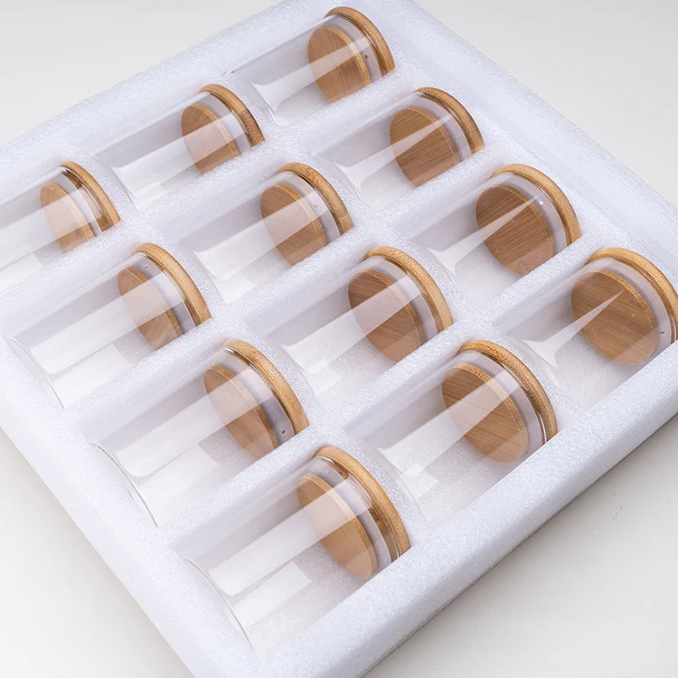 Hot Sale Home and Kitchen 180ml High Borosilicate Glass Spice Storage Jar Set