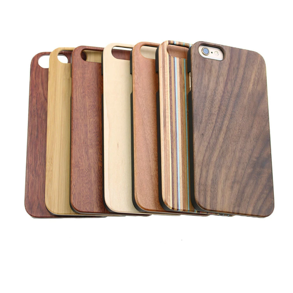 

wood cover case for iphone 8 plus mobile phone shell factory sales wood carved mobile phone case, Red, yellow, white,black