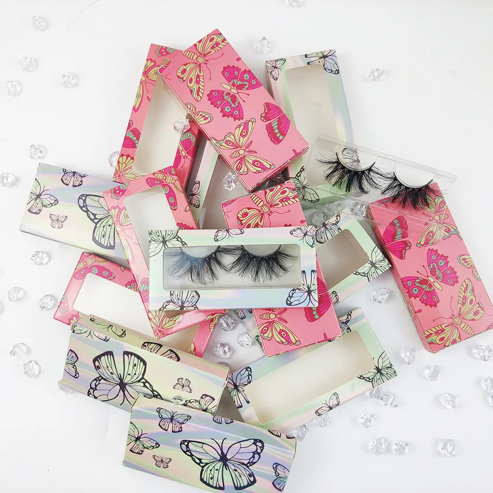 

3D mink lashess private label handmake eyelashes 25mm mink eyelash fiber false eyelash vendor customized boxes meiya