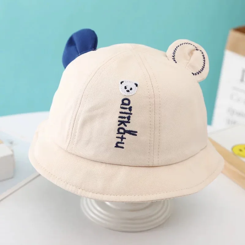 New Designs Flap Sun Protection Hat Kids Toddler Baby Bucket basin hat cute baby fisherman hat fashion embroidery