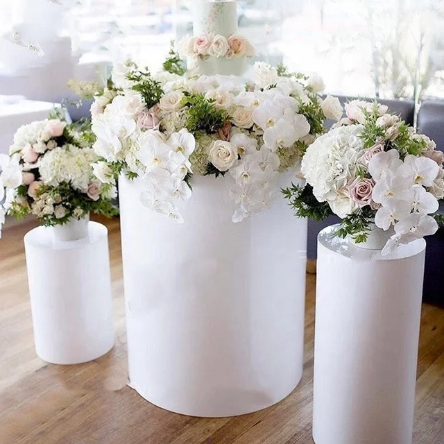 

free shipping)Wedding Flower Ball Holder Table Centerpiece Vase Stand, White mental