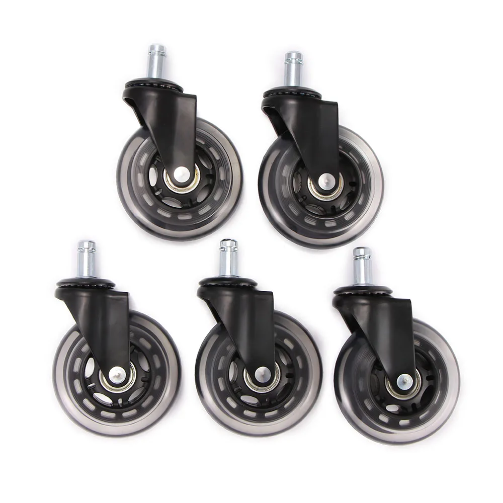 

2020 big promotion top one Transparent PU rollerblade office chair caster wheels for furniture