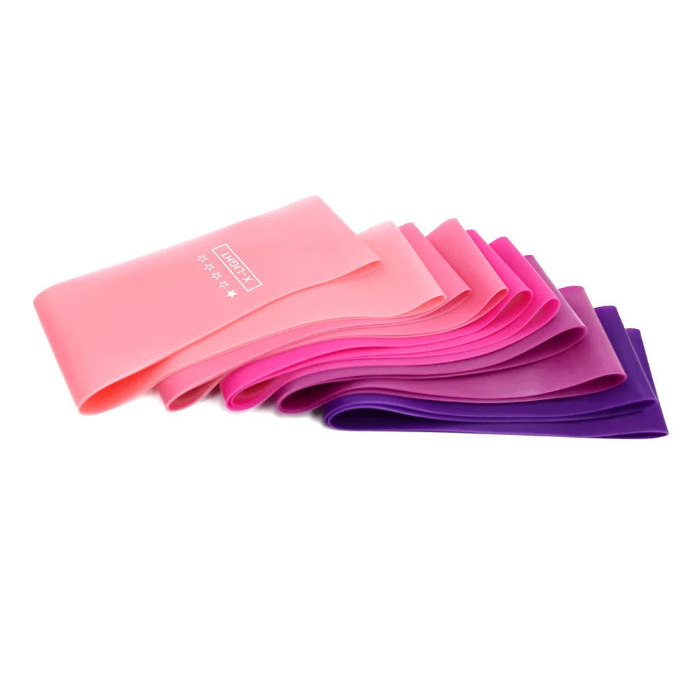 

Bodytrainer Custom Silk Printing Logo Latex Material Gym Exercise Loop Pull Up Assist long 4 Colors Resistance Bands set, Pink