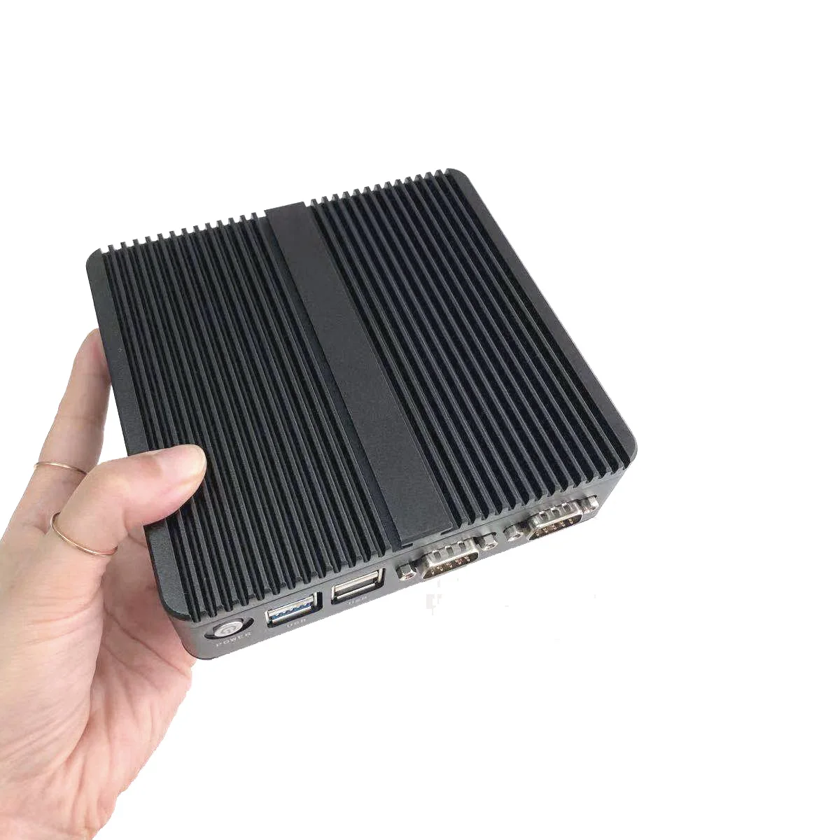 

Wholesale Mini Fanless dual lan PC hd 8GB 16GB ram 4COM i3 i5 i7 J4105 CPU small computer industrial mini box PC win10