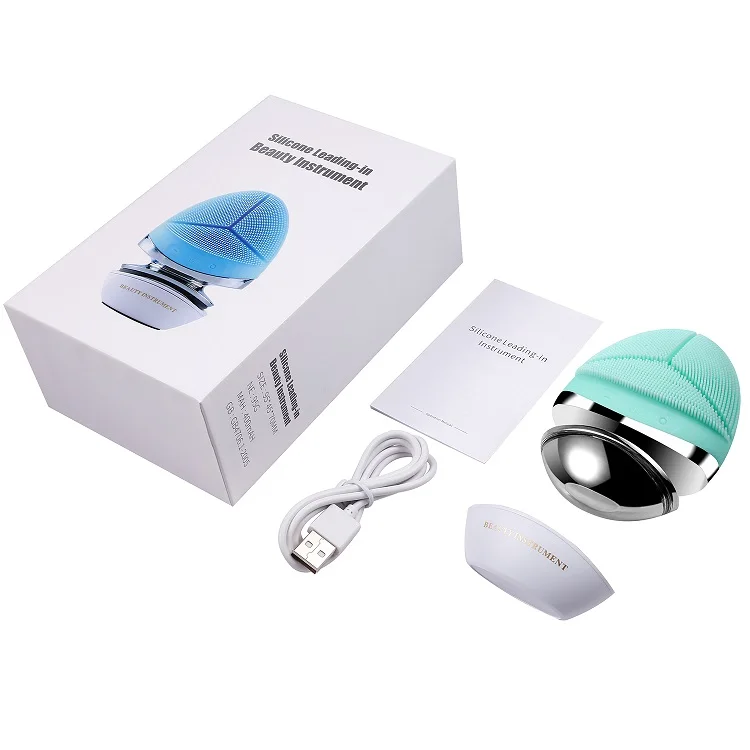 

Face Scrubber Brush for Deep Cleanning Blackhead Remover Exfoliating Facial Cleansing Brush, Green pink blue