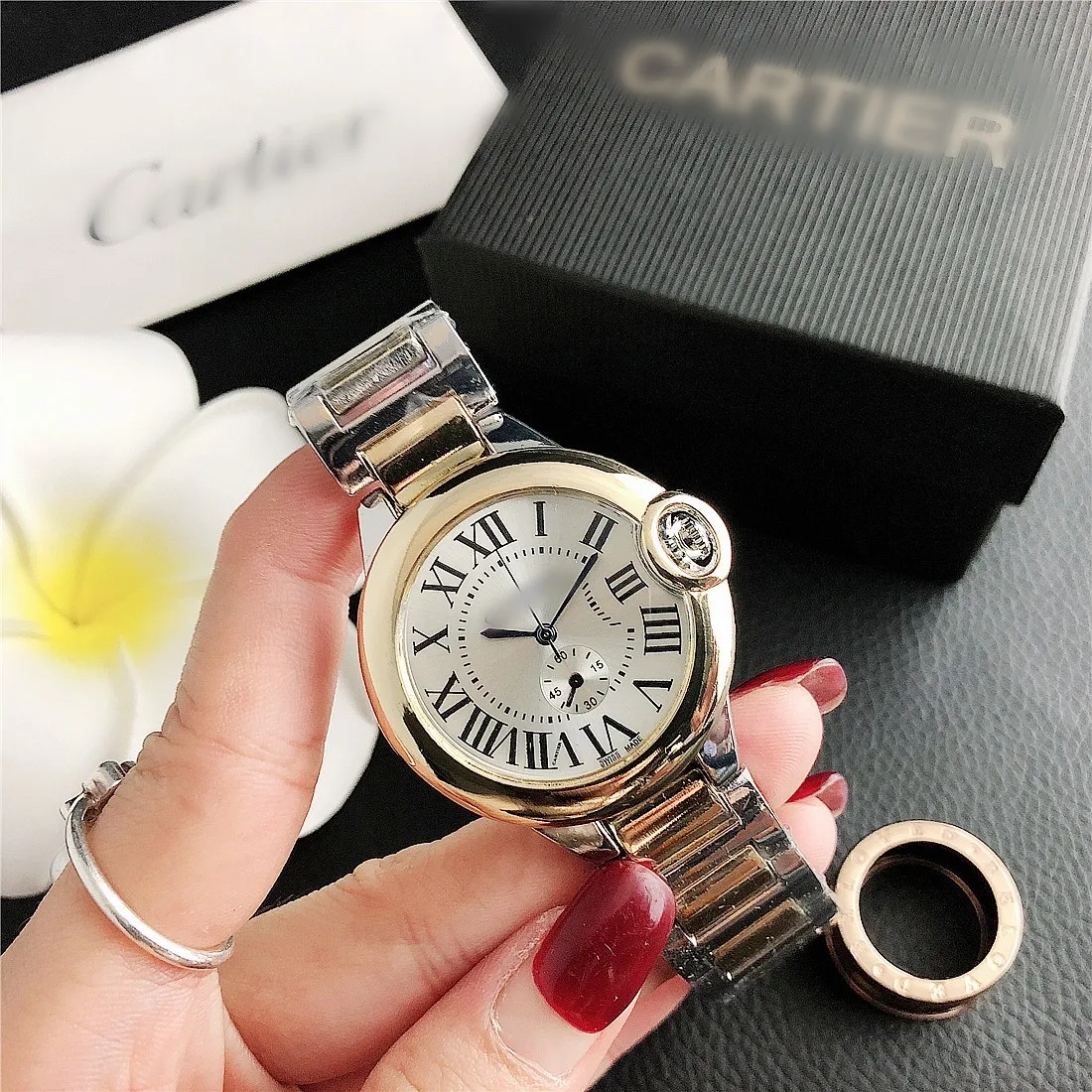 

China factory seller OEM alloy quartz women watch for men high quality stainless steel back fashion reloj mujer