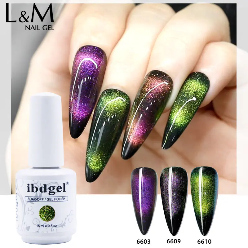 

ibdgel Hot Sale 10 Colors 9D Cat Eye Gel Private Label UV LED Gel Nail Polish