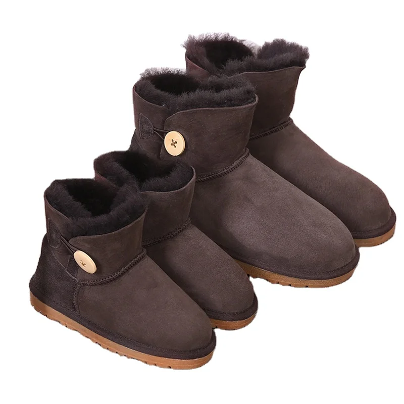 

European and American parent-child Australian sheepskin snow boots, winter warm shoes for men, women, children and adults, Customized color