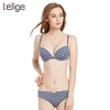 Factory customized all over stars print fancy bra panty underwear women set