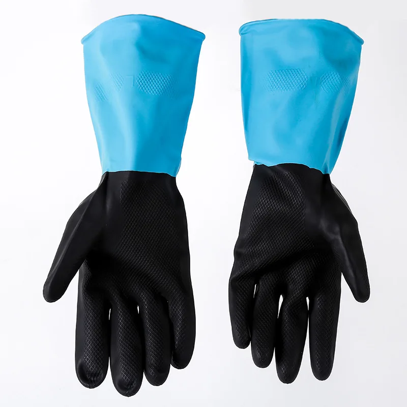 2 Color Latex Household Gloves Cleaning Glove Buy Long Latex Gloves