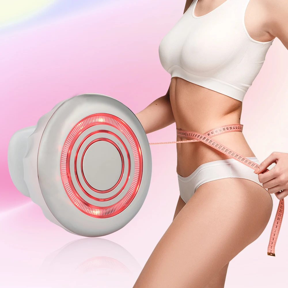 

Rf Cavitation Ultrasonic Slimming Massager Led Vibrating Body Massager Body Shaping Belly Fat Burner Weight Loss Machine, White(as picture shown)