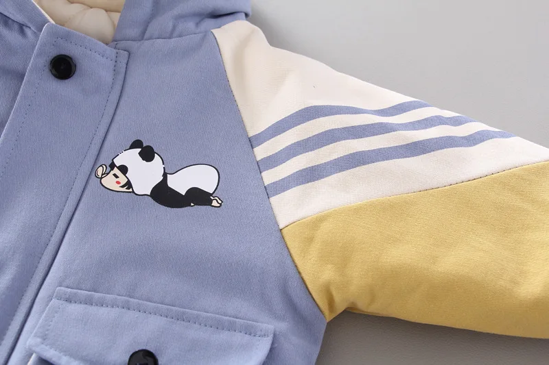 
Sunny Baby Children Plus Velvet Coat 2019 New Autumn and Winter Padded Quilted Jacket 