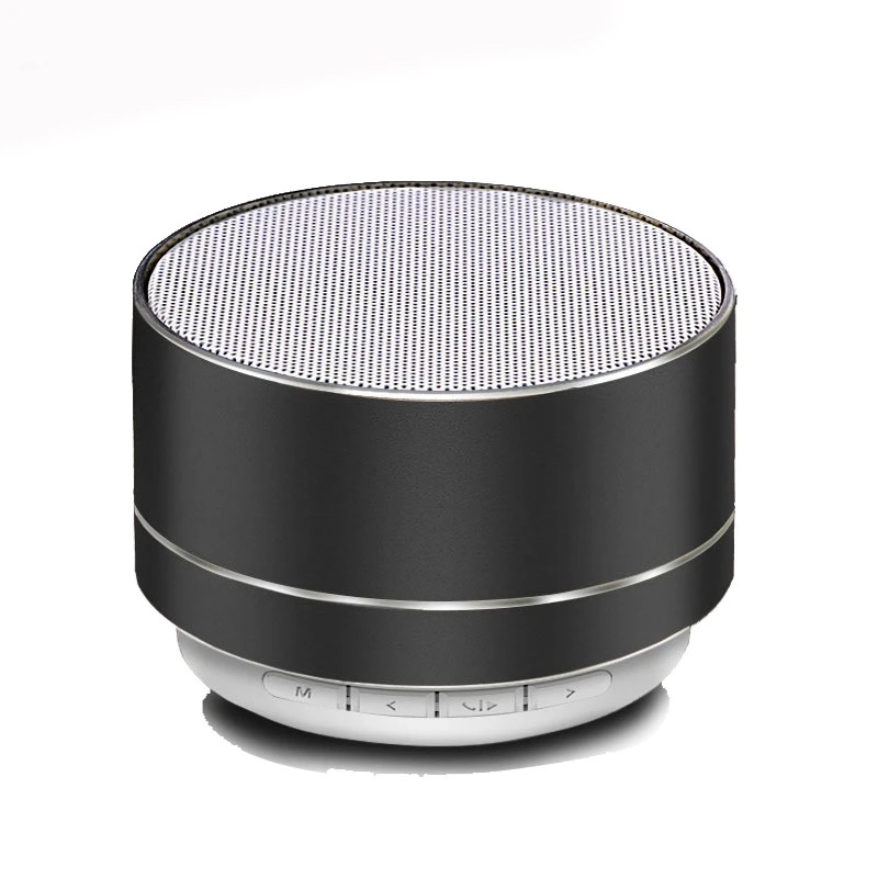 

Custom New Metal Speaker Home Table Doss Flat Smart Echo Wireless Round Mini Speakers with Led Light, Multicolor