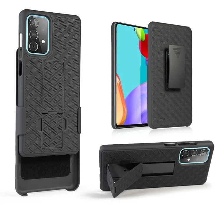 

For Samsung A52 A72 S21 Ultra Slim Shockproof Cover TPU PU Phone Case and Holster Camo, Colors optional