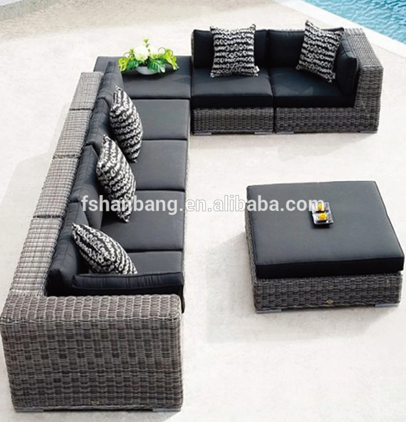 Rattan Outdoor Furniture Patio Wicker Sectional Sofa Set