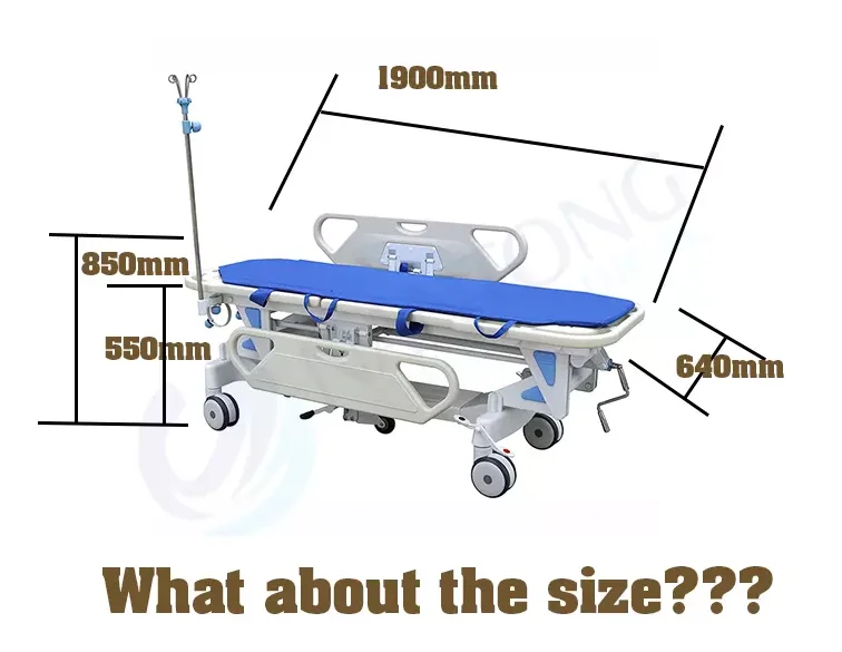 Patient Transportation Stretcher Trolley With Height Adjustable Good