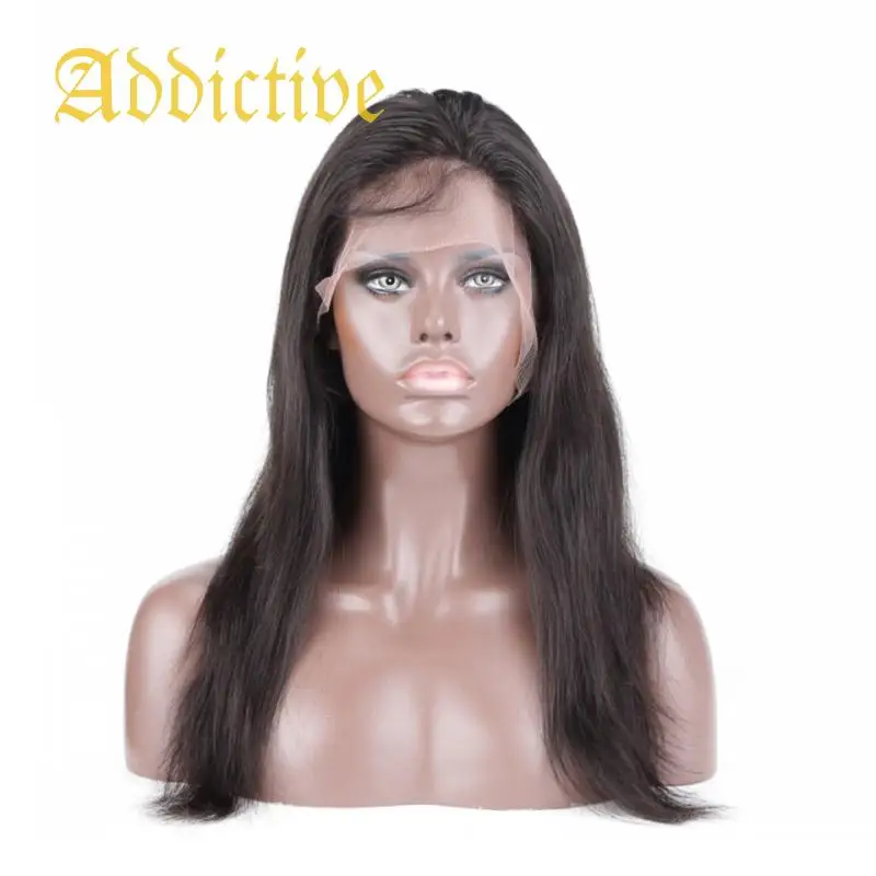 

Addictive Ombre Orange Brown Bone Straight Human Hair Wig Lace Front
