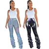 High Waist Sequined Flare Leggings 2019 Autumn Winter Women Fashion Sexy Bodycon Trousers Club Pants