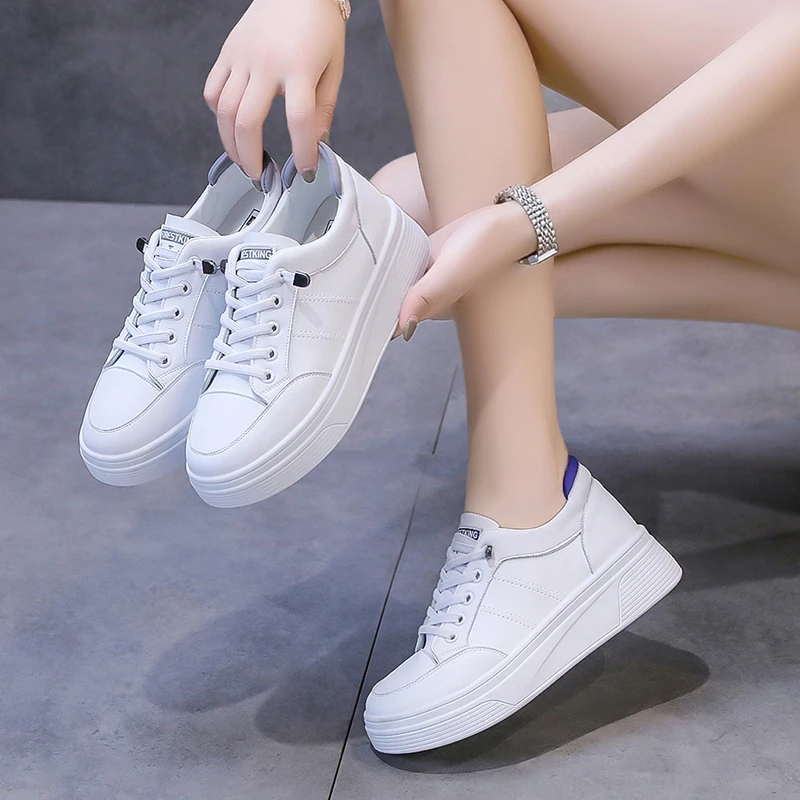 

2021 Women's Flats Trendy Casual Shoes All Matching Gradient zapatillas mujer Sport Jogging Sneakers Chaussures Tapettes Female