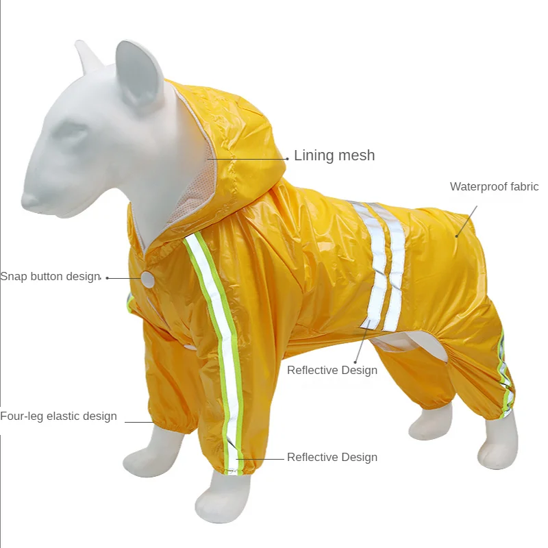 

Manufacturer Promotional Waterproof Pet Raincoat Portable Large Dog Pet Raincoat