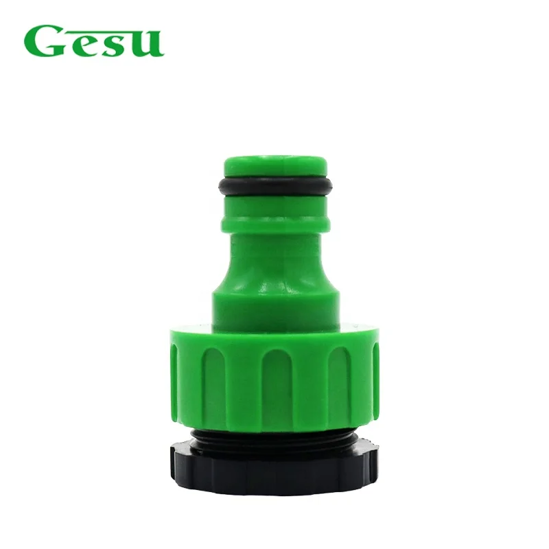 

GESU  Female Plastic Garden Tap Connector, Connect Tap to Hose Quick Connector, Green and black