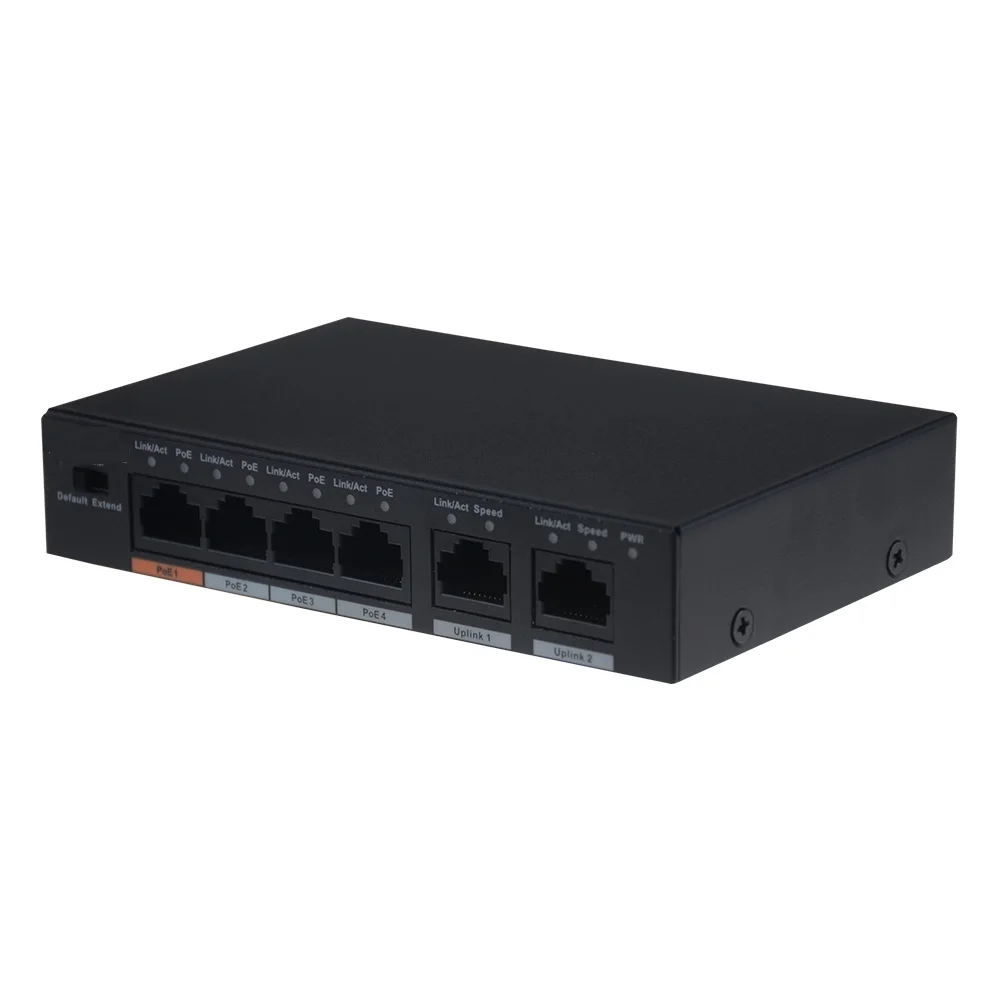 

Dahua PoE Port Ethernet Switch 4ch 8ch 16ch 24ch 10/100/1000 Base-T Gigabit switch AC Power Supply PoE Switch