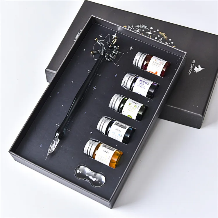 
Hot Selling Signature Overvalue Crystal Glass Dip Pen Wholesale Handmade Dip Pen and Ink 