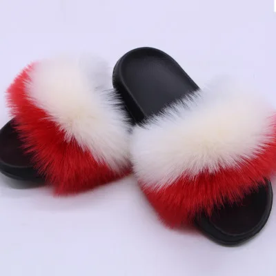 

Mimore Fashion Design Faux Fur Slippers Women Fashion Style Slides, Picture