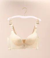 

Sell well customized natural wooden lingerie hanger for underwear with clips can be customized logo.