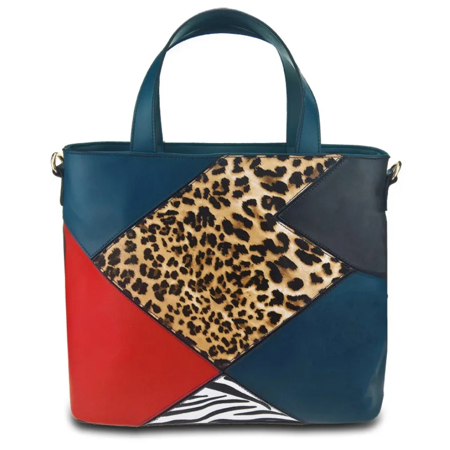 

2021 Luxury Leopard Texture Splicing pu leather crossbody bag