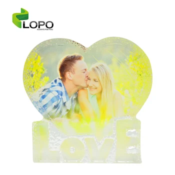 Download Sublimation Blank Crystal Heart Shape Photo Crystal With ...