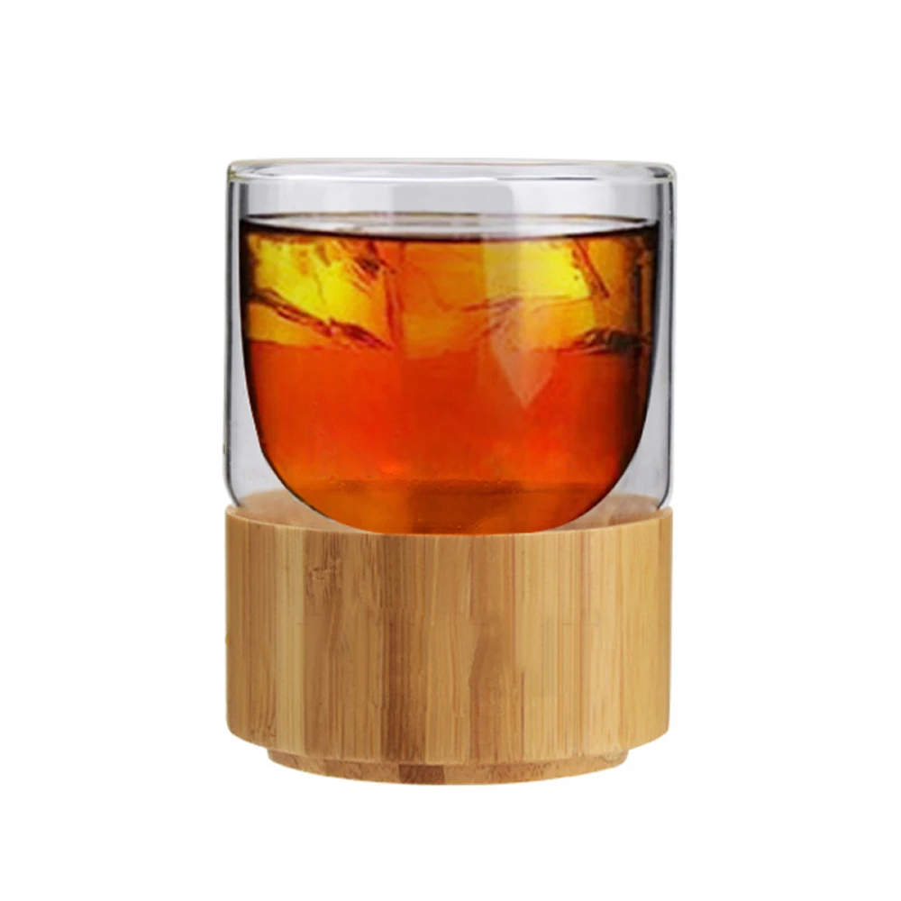 

High quality Borosilicate heat-resistant glass transparent double insulation wine tasting glasses