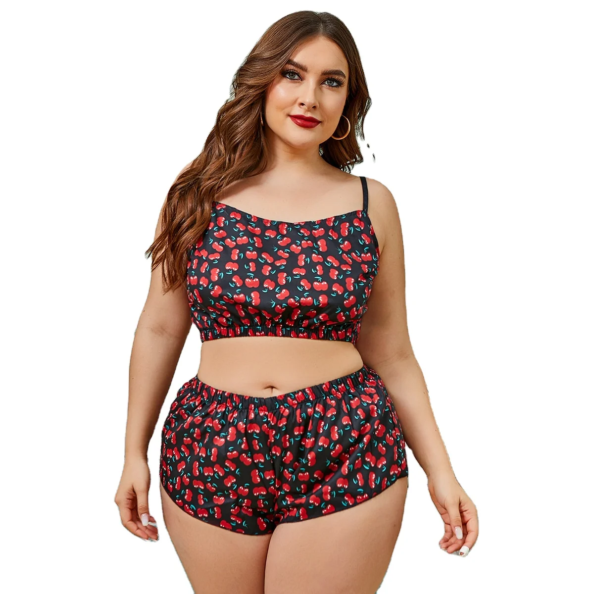 

Wholesale large size digital printing Underwear Set lace lingerie