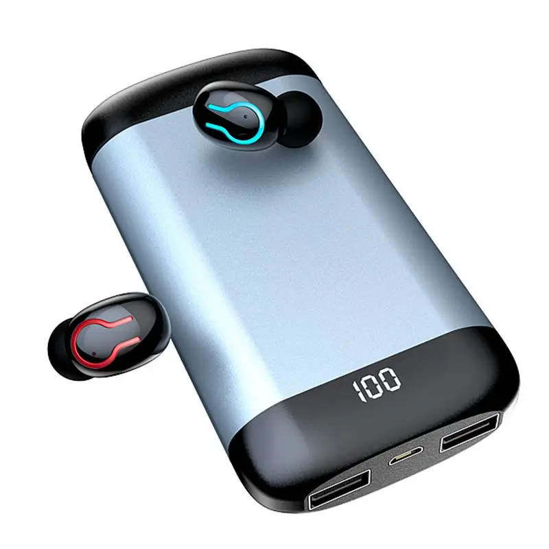 

Q66 TWS 6000mAh Power Bank Led Display Wireless Audifonos Sport Waterproof Earphone BT 5.0 Earbuds